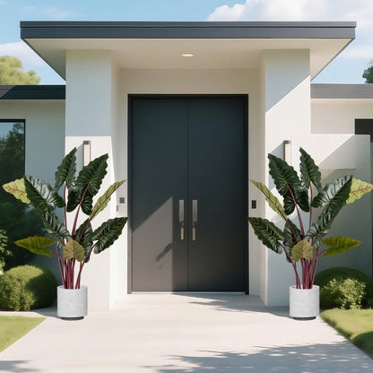 Artificial Rainbow Taro Tree 160cm Tall Fake Pre-potted Plant-1 Pack