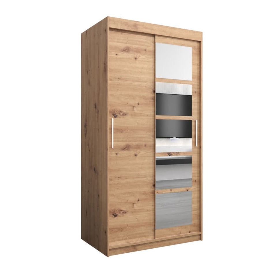 Roma I Sliding Door Wardrobe 100cm