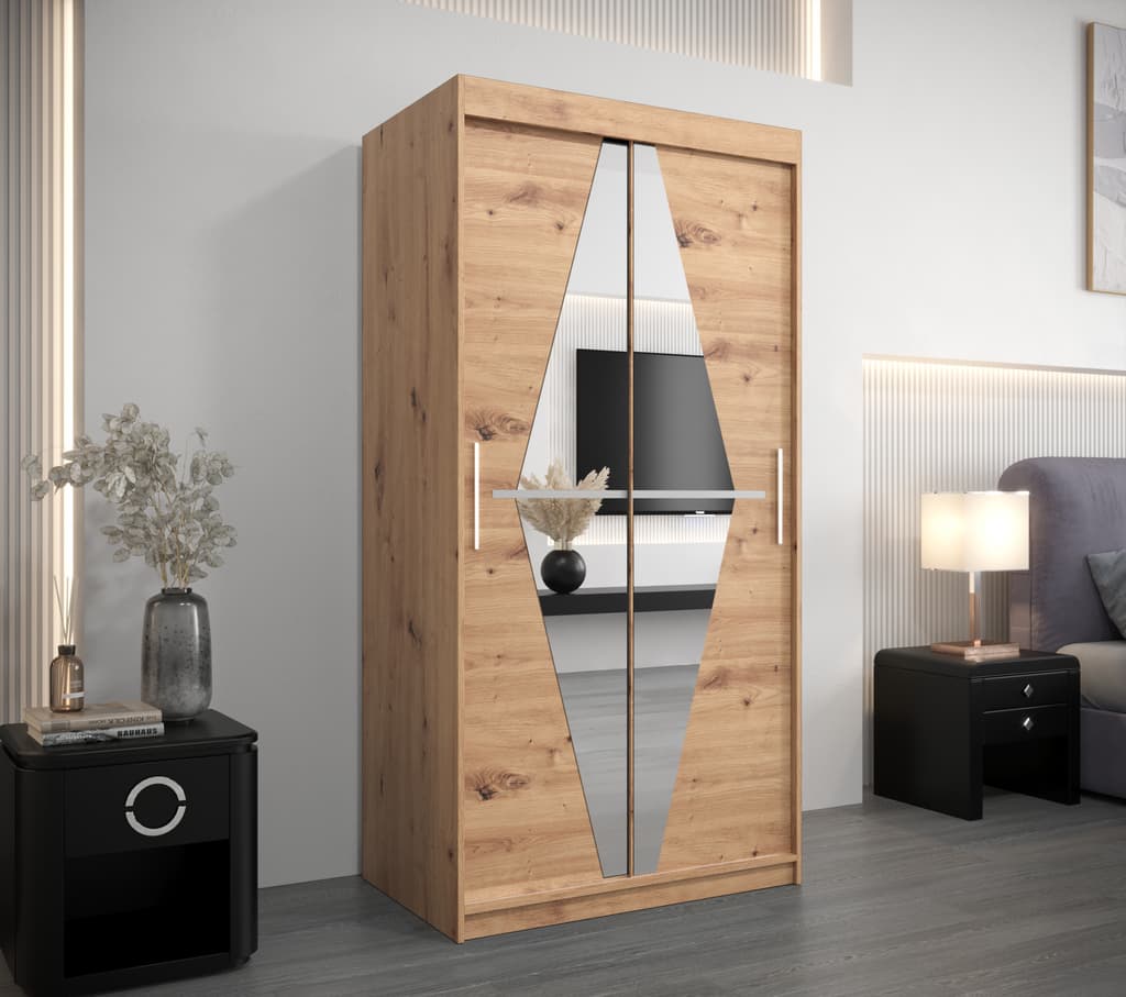 Boliwia Sliding Door Wardrobe 100cm