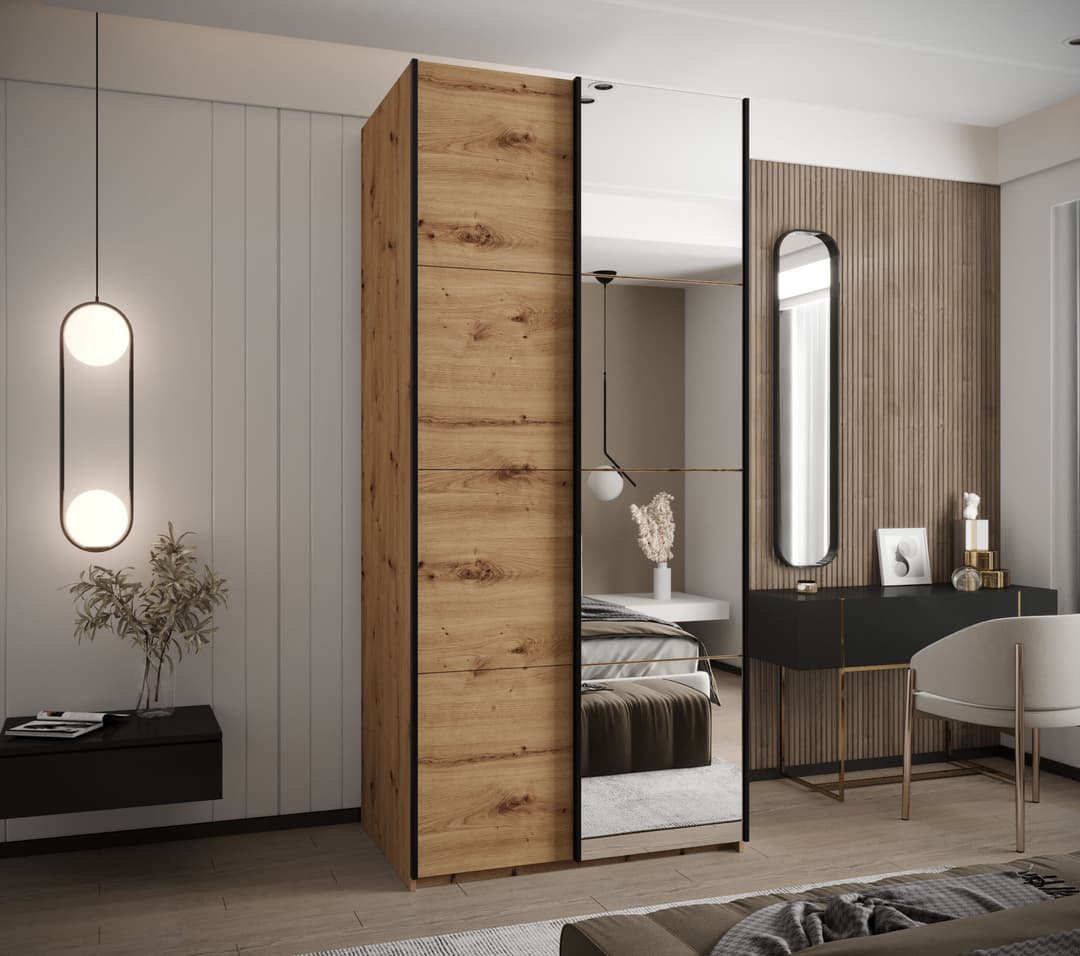 Trosa III Sliding Door Wardrobe 100cm