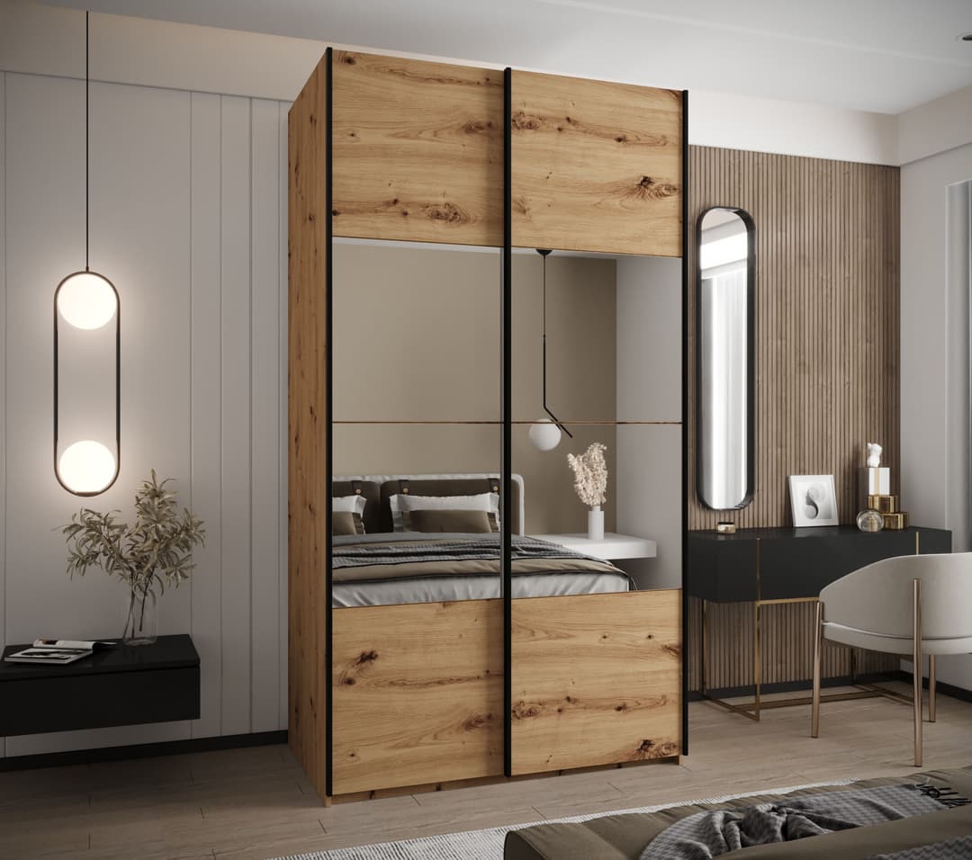 Trosa IV Sliding Door Wardrobe 130cm