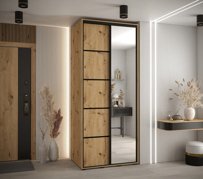 Cannes V Sliding Door Wardrobe 100cm