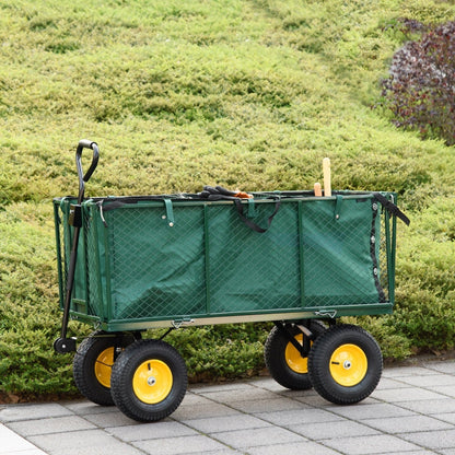 4 Wheel Trolley Cart Dump Wheelbarrow Tipper Truck