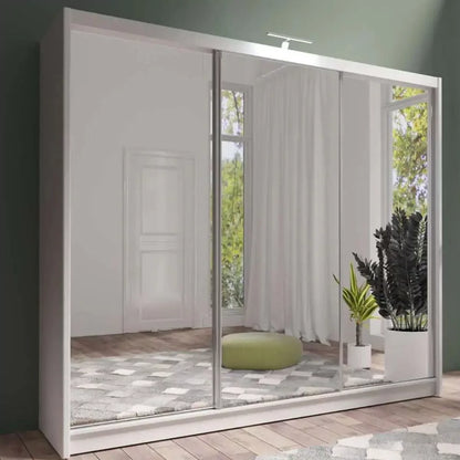 Mathilde 250cm Sliding Wardrobe - White, Black, Grey