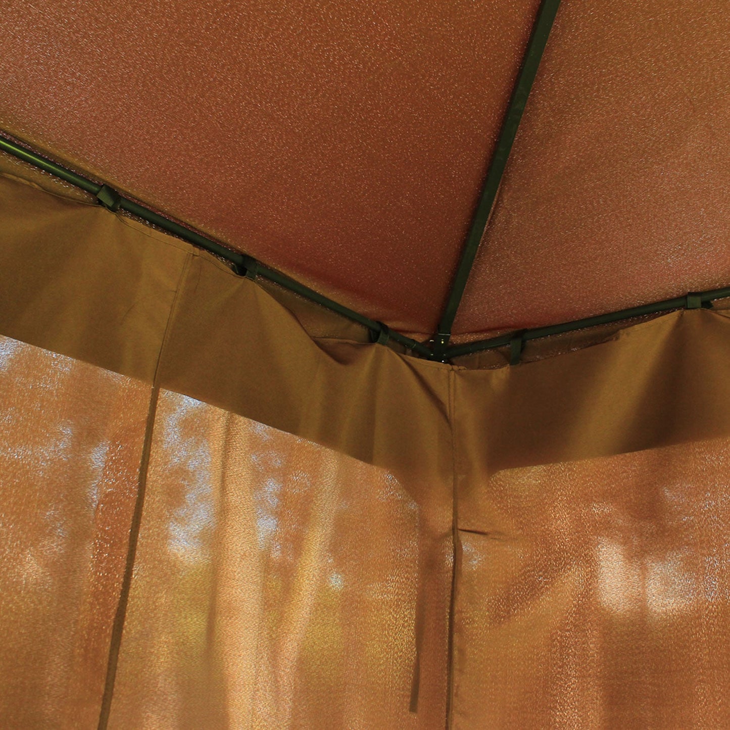Altana ogrodowa Outsunny 3 x 4 m, zadaszenie z podwójnym dachem i ścianami bocznymi, solidna rama ze stali do ogrodu, trawnika, podwórka i tarasu