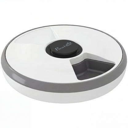 PawHut Automatic Cat Feeder Programmable Timer for Dry Wet Food Cat Food Dispenser with Ice Pack for 6 Meals