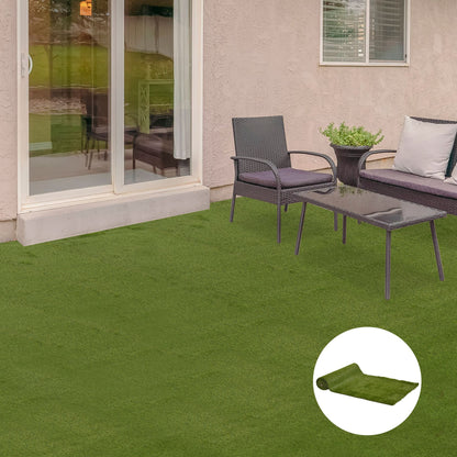 4 x 1m Artificial Grass Turf with 30mm Pile Height Non-toxic Drainage Holes