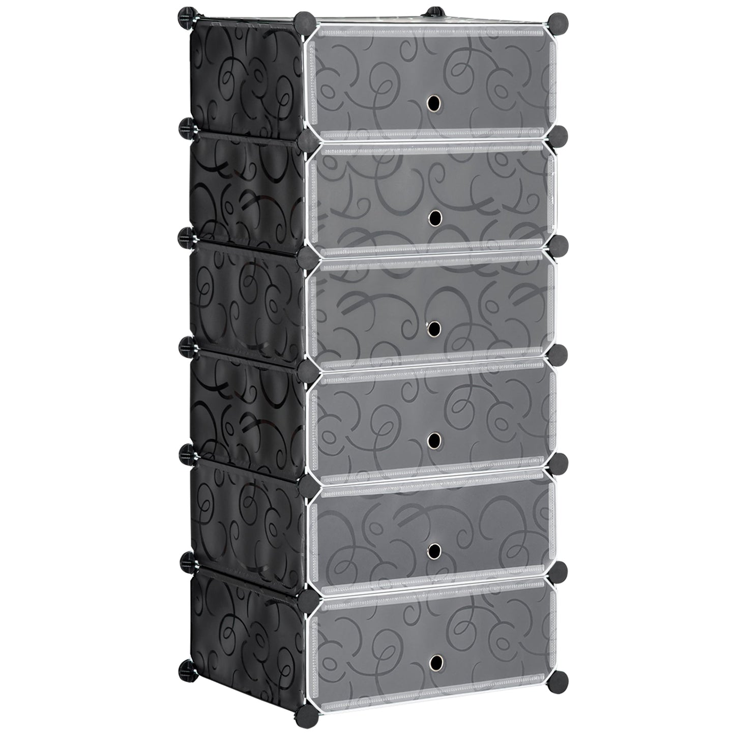HOMCOM Six Cube Modular Storage Jednostka magazynowa - czarna