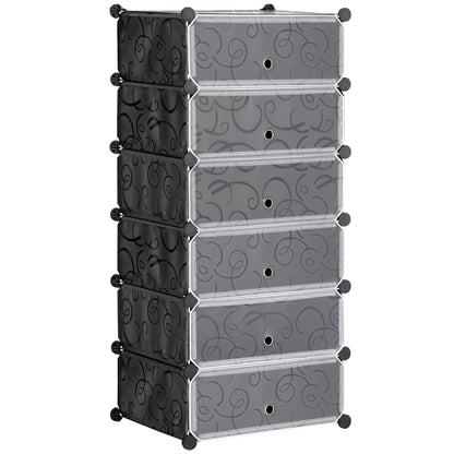 HOMCOM Six Cube Modular Storage Jednostka magazynowa - czarna