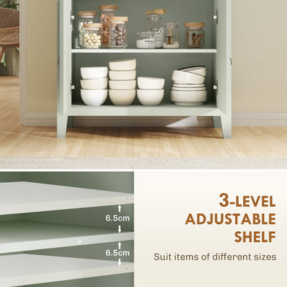 HOMCOM Farmhouse Style Sideboard - Light Green