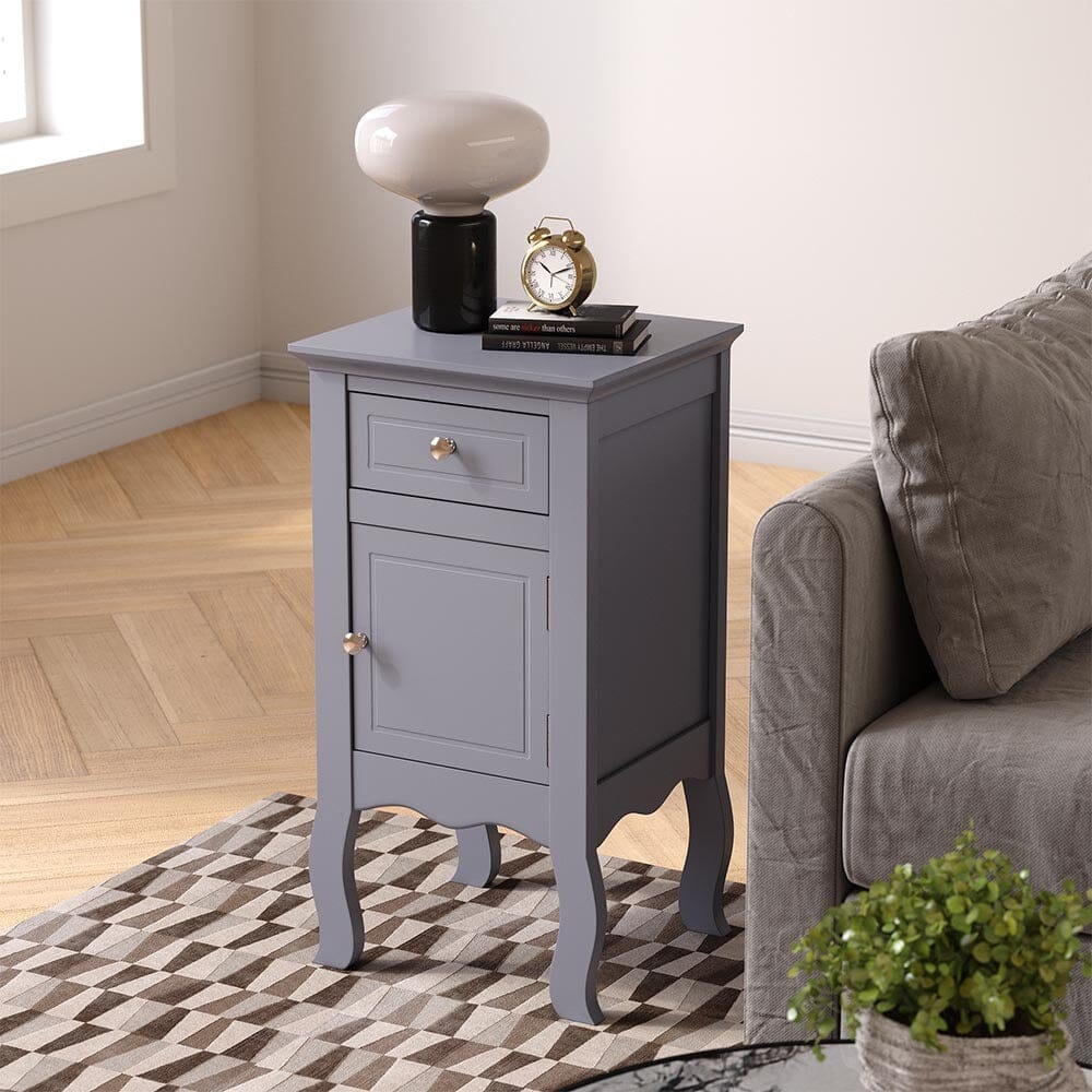 Wooden Bedside Side Table Nightstand with Drawer