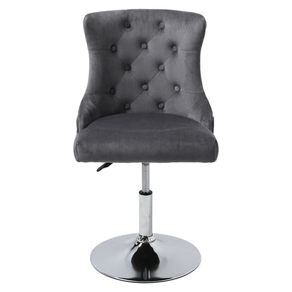 Swivel Velvet Barstool with Ajustable Lift Height