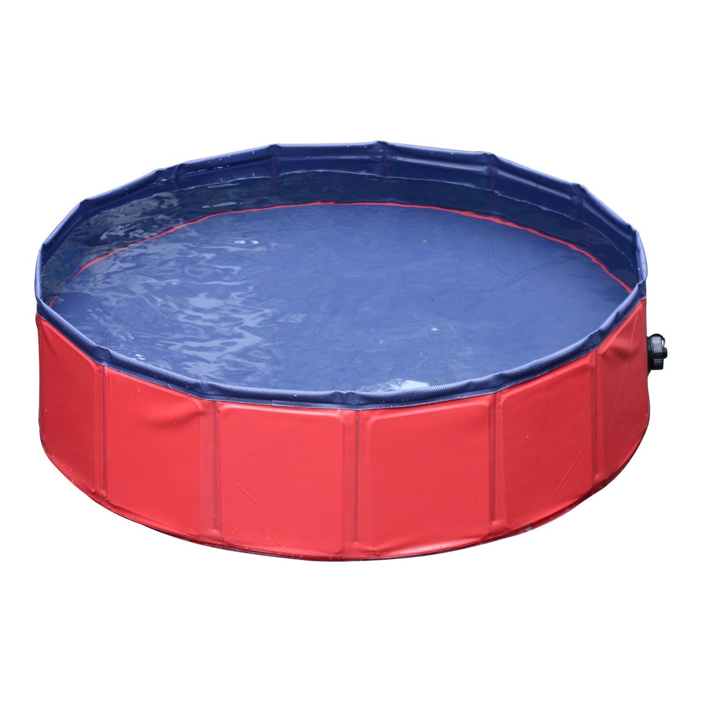 PawHut Pet Swimming Pool, Foldable, 80 cm Diameter-Red