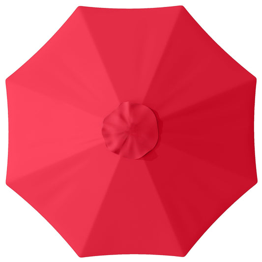 Outsunny 3 m Replacement Parasol Canopy with Top Vent, UPF 50+ Garden Parasol Replacement Canopy, 8 Rib Parasol Cover Replacement Fits Various Frames, Red