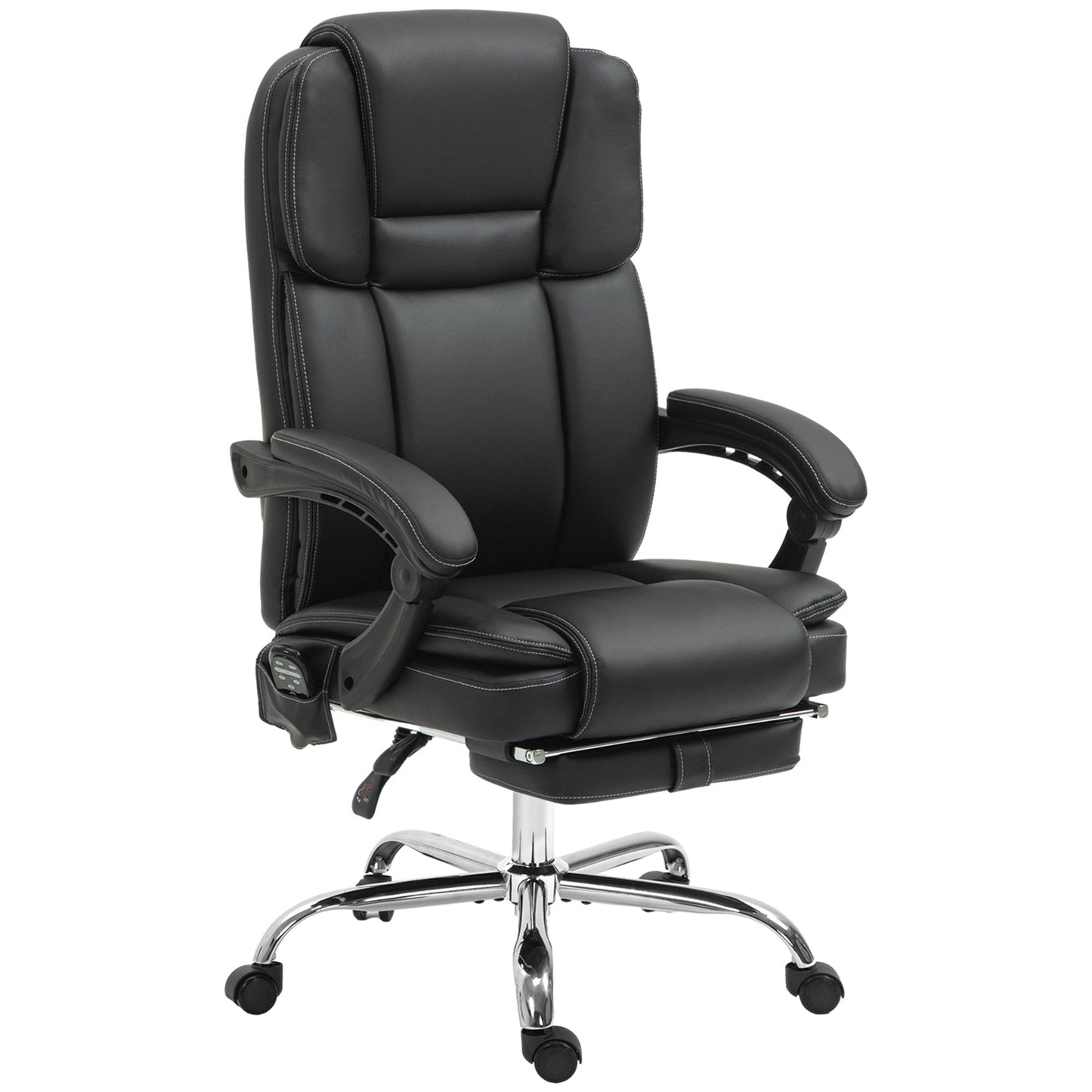 Vinsetto Six Point Vibrating Massage Office Chair - Black