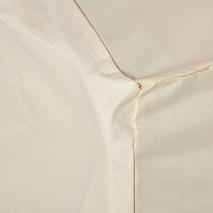 Pokrowiec na meble ogrodowe Outsunny 600D Oxford Cloth, wodoodporny, na sofę 3-osobową, na patio, do użytku na zewnątrz, beżowy, 218 x 111 x 63-101 cm