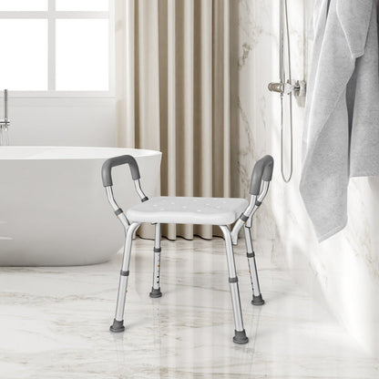 Bath Chair Shower Bench with Detachable Padded Arms