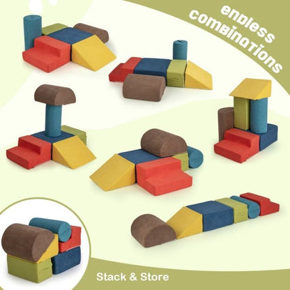 6-Piece Baby Climbing Blocks Kids Indoor Soft Play Structure-Multicolour