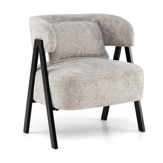 Barrel Accent Chair in Grey