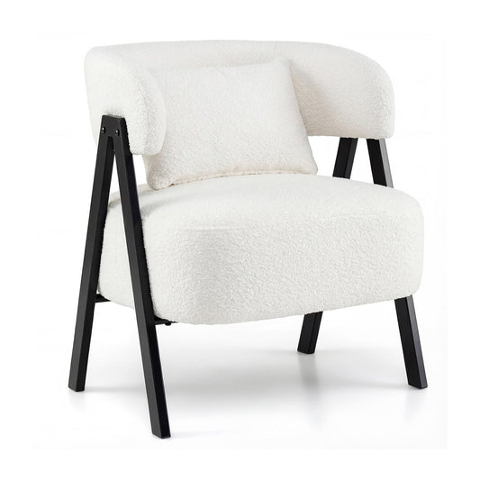 Barrel Accent Chair in White
