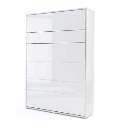 BC-01 Vertical Wall Bed Concept 140cm With Storage Cabinets and LED