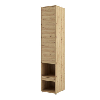 BC-13 Vertical Wall Bed Concept 180cm With Storage Cabinets and LED - Furniture Gold