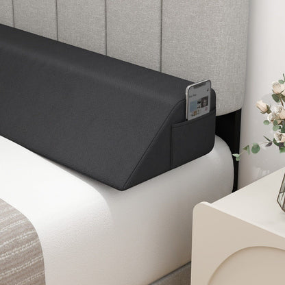 Bed Wedge Pillow  with 2 Storage Pockets-Full Size