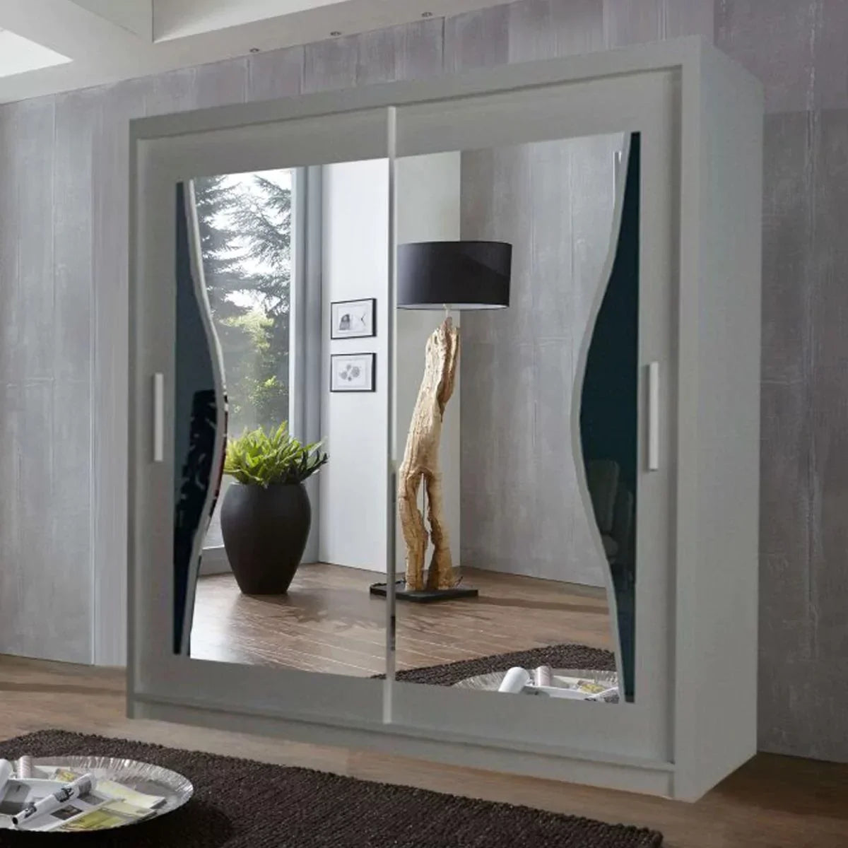 Heffner Black Sliding Door Wardrobe - 3 Sizes