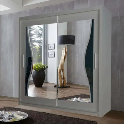 Heffner White Sliding Door Wardrobe - 3 Sizes