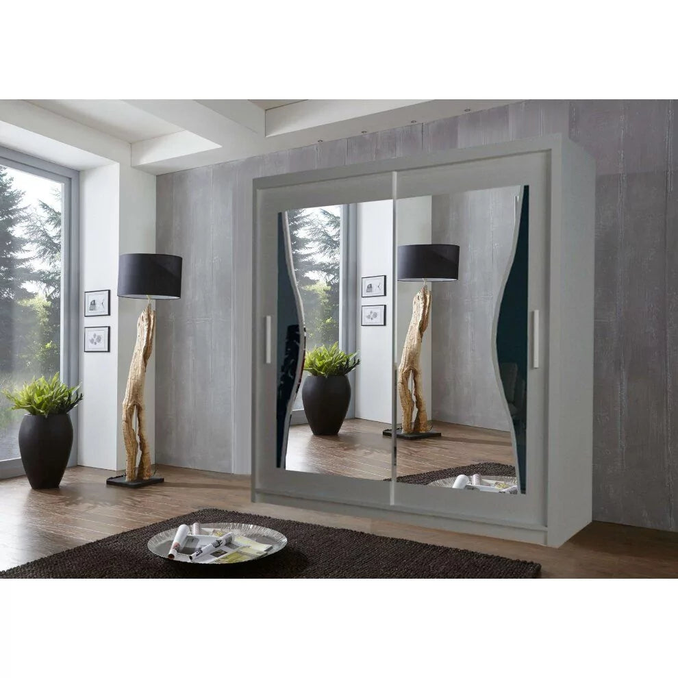 Heffner Black Sliding Door Wardrobe - 3 Sizes