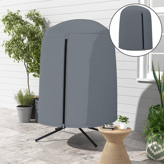 Outsunny 190 x 128cm Wiszący pokrowiec na krzesło Egg Chair - szary