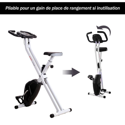 Steel Manual Home Exercise Bike w/ LCD Monitor Black