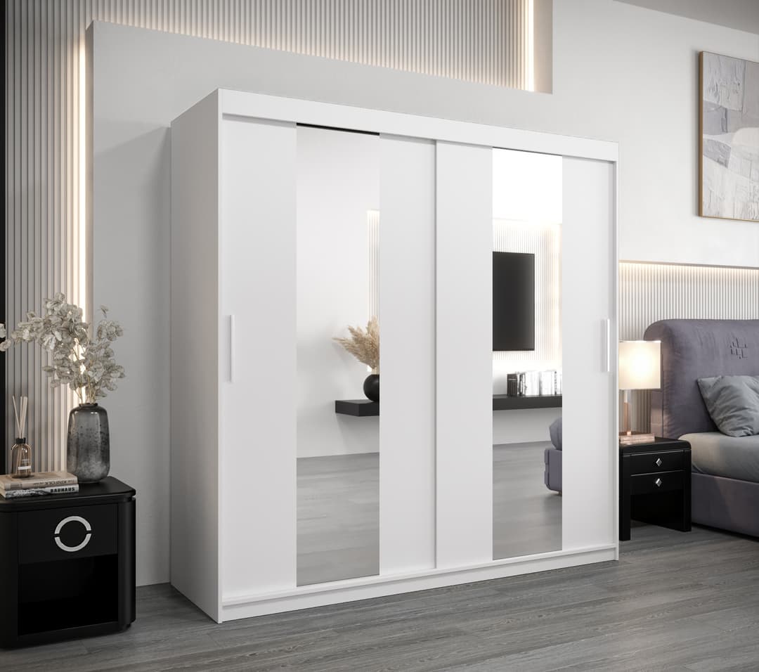 Pole Sliding Door Wardrobe 200cm