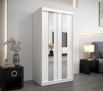 Pole Sliding Door Wardrobe 100cm