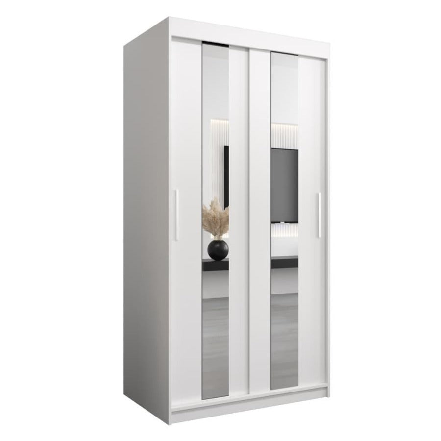 Pole Sliding Door Wardrobe 100cm