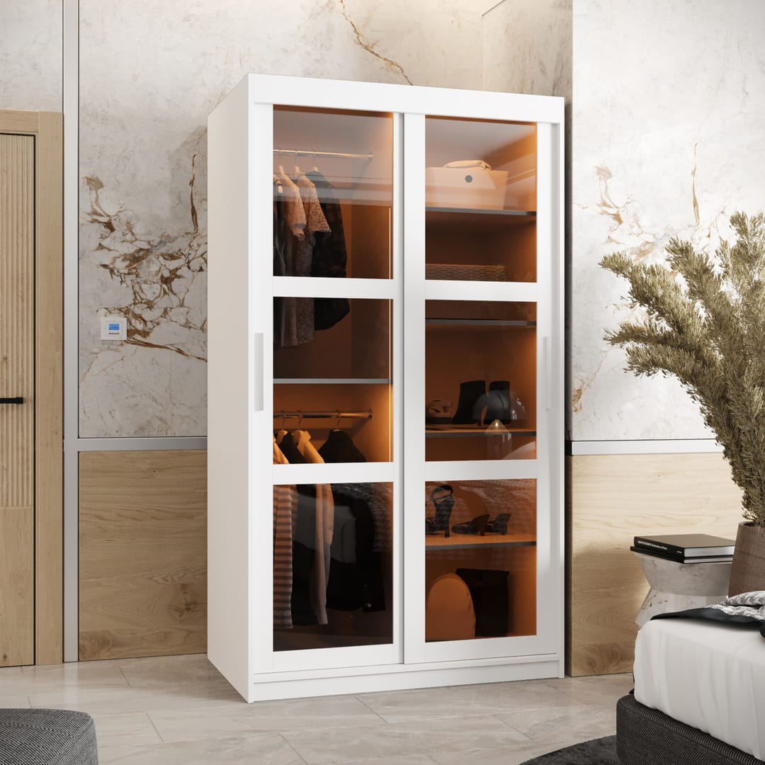 Parma Sliding Door Wardrobe 100cm