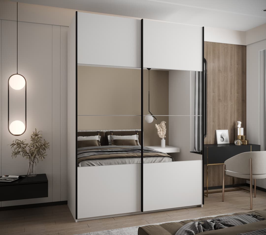 Trosa IV Sliding Door Wardrobe 180cm