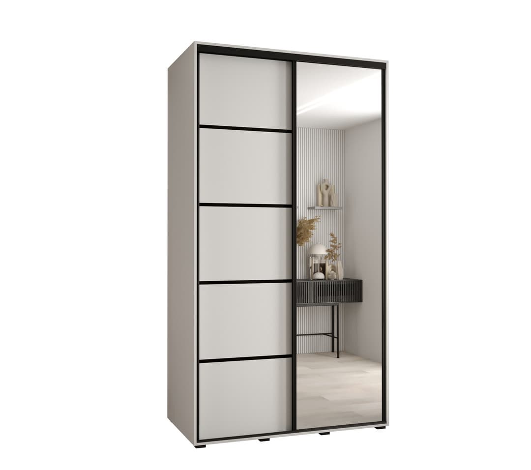 Cannes V Sliding Door Wardrobe 140cm