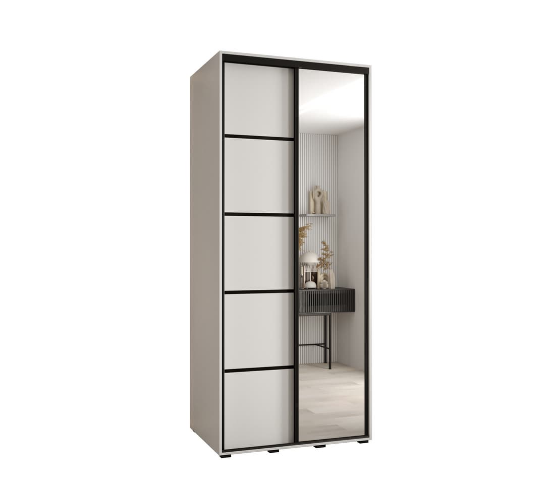 Cannes V Sliding Door Wardrobe 100cm