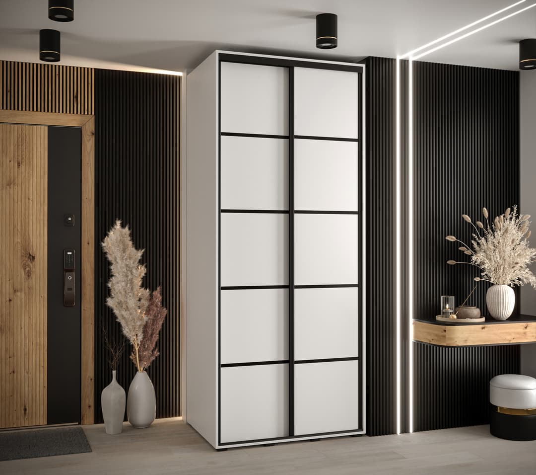 Cannes IV Sliding Door Wardrobe 100cm