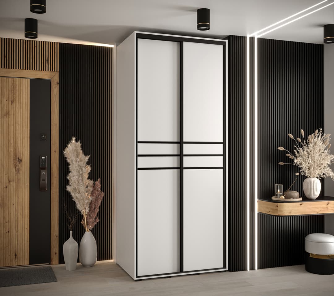 Cannes X Sliding Door Wardrobe 110cm