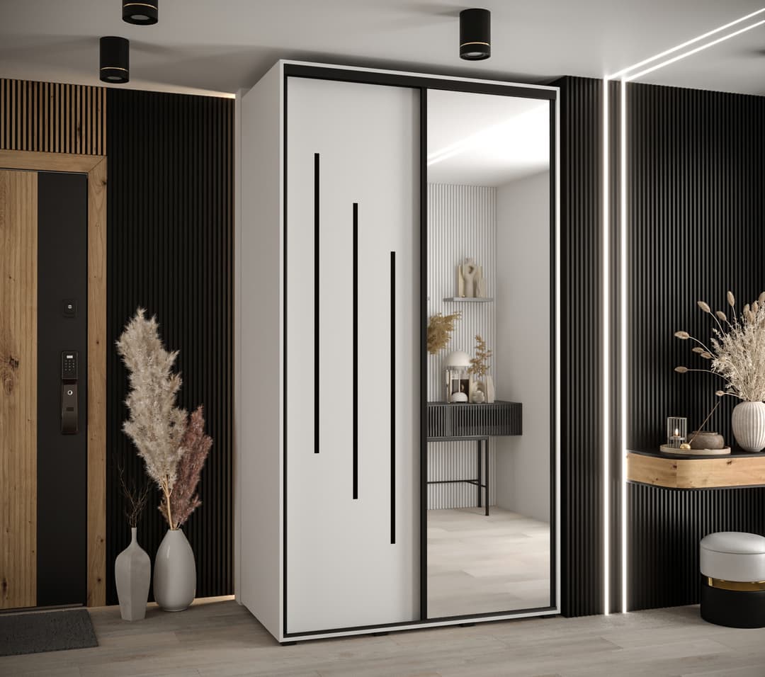 Cannes IX Sliding Door Wardrobe 140cm