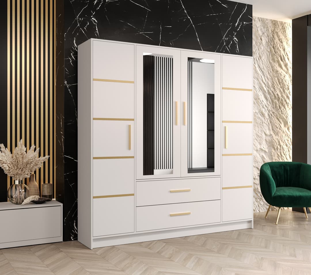 Berlin II Hinged Door Wardrobe 201cm