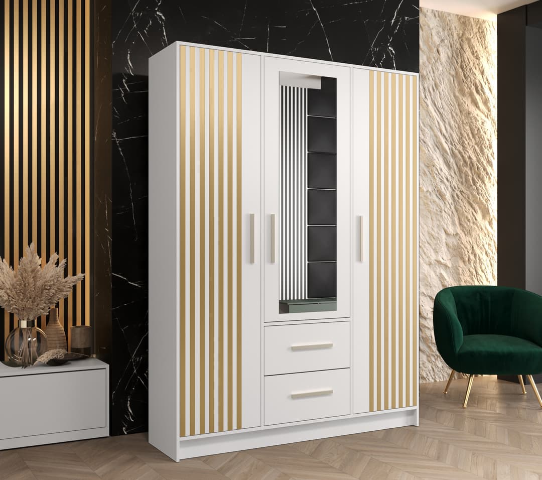 Berlin VI Hinged Door Wardrobe 153cm