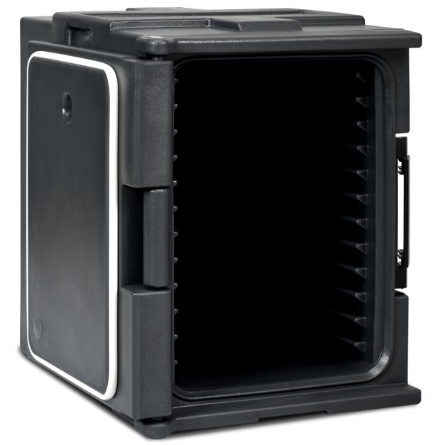 Front-Loading Insulated Food Pan Carrier for 6 Full-Size Pans-Black