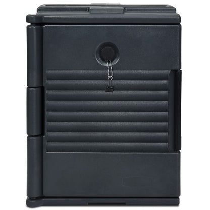 Front-Loading Insulated Food Pan Carrier for 6 Full-Size Pans-Black