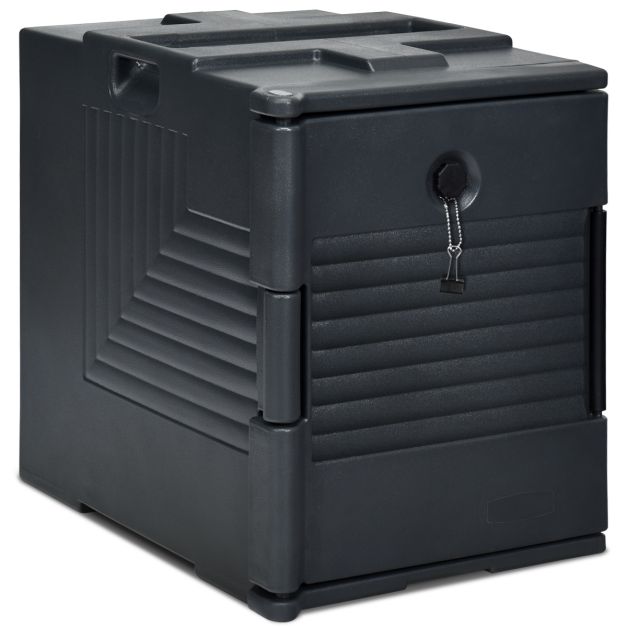 Front-Loading Insulated Food Pan Carrier for 6 Full-Size Pans-Black