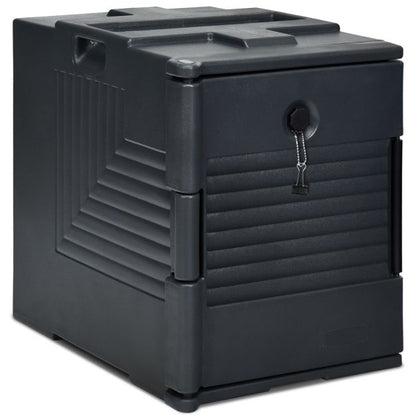 Front-Loading Insulated Food Pan Carrier for 6 Full-Size Pans-Black