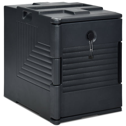Front-Loading Insulated Food Pan Carrier for 6 Full-Size Pans-Black