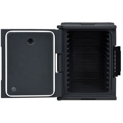 Front-Loading Insulated Food Pan Carrier for 6 Full-Size Pans-Black